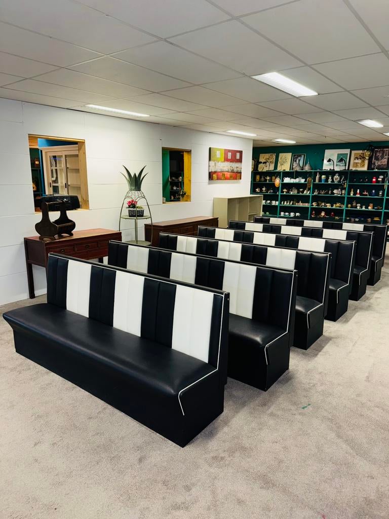 Retro Fifties American Diner booth bank Bel Air stijl, Ophalen of Verzenden, A, A, A