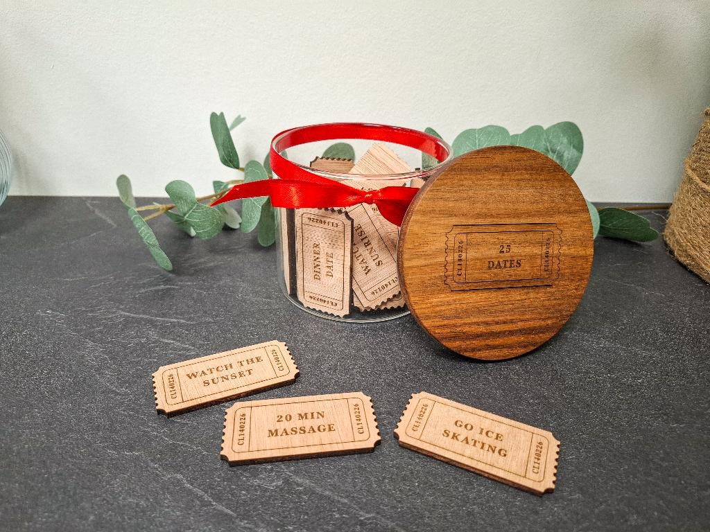 25 Dates in Glazen Pot - Origineel Valentijncadeau, Ophalen of Verzenden, Nieuw, Overige typen, Valentijn of Romantisch