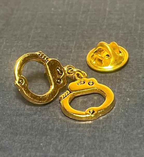 Vintage Speld Vergulde Handboeien, Ophalen of Verzenden, Gebruikt