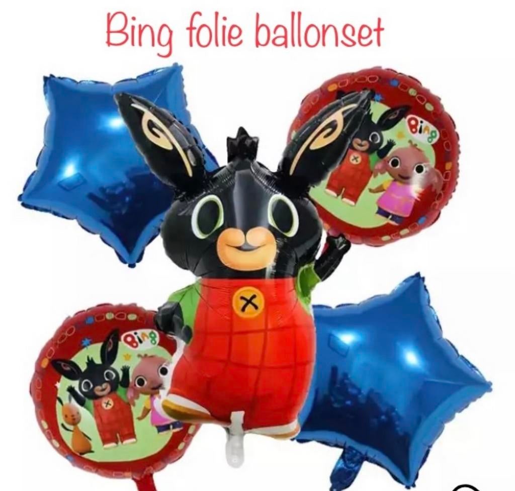 Bing het konijn ballonset thema feest Bing en vriendjes, Hobby en Vrije tijd, Feestartikelen, Ophalen of Verzenden, Nieuw, Versiering