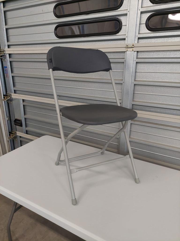 Professionele klapstoel grijs- grijs GHP international, Nieuw, Ophalen of Verzenden, Design klassiek industrieel, Grijs