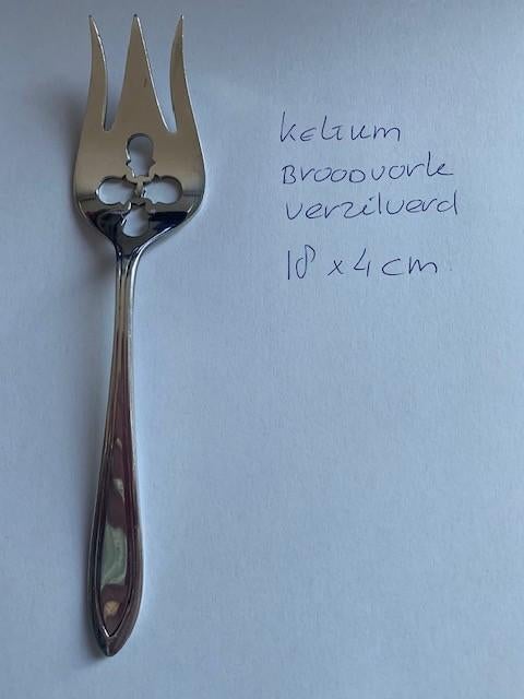 Keltum P2 broodvork, posthoorn verzilverd 18 cm, Antiek en Kunst, Verzenden