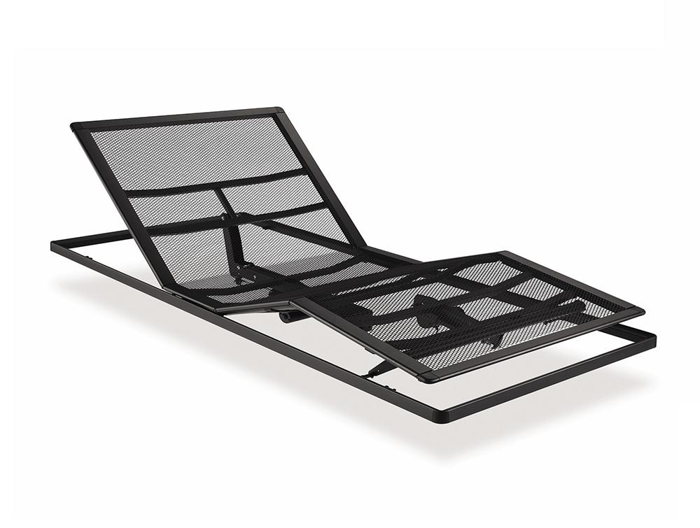 Auping Smart Base spiraal met 2 Motoren maat 90x190, Ophalen, Verstelbaar, Eenpersoons, Zwart