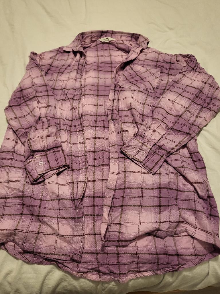 Paars hemd H&M, Kleding | Dames, H&M, Paars, Ophalen of Verzenden, Zo goed als nieuw