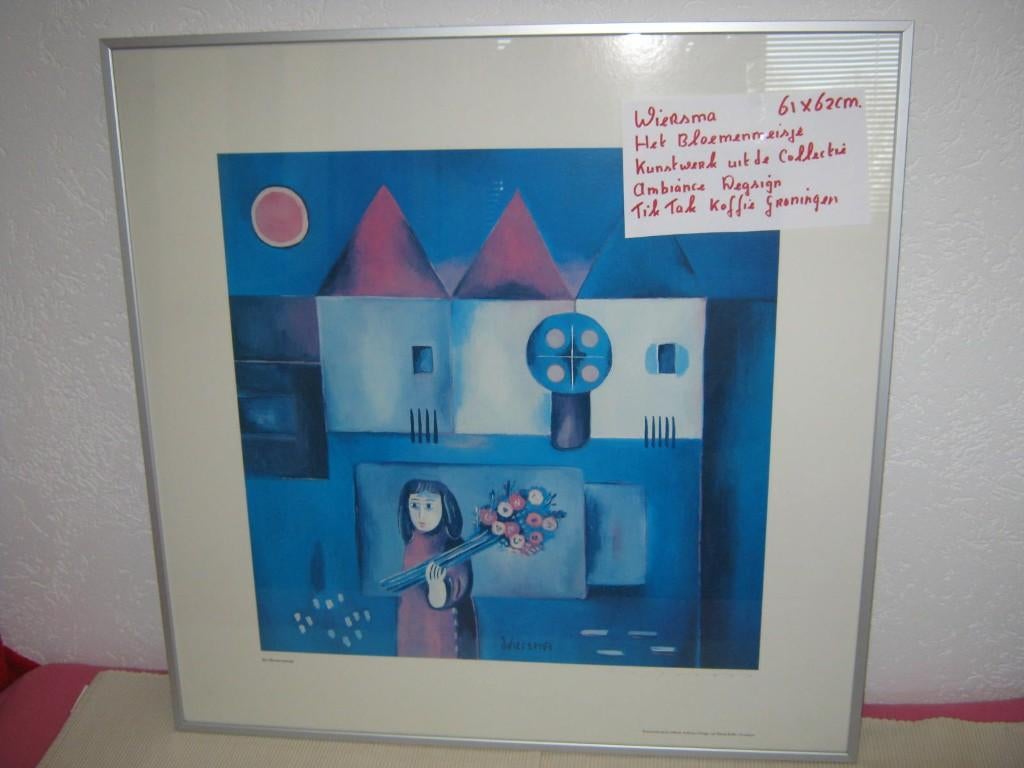 1 x Wiersma  Tiktak& Bloemenmeisje ook, Ophalen, Gebruikt, Foto of Poster, 50 tot 75 cm