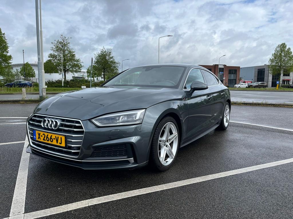 Audi A5 2.0 TDI 140KW Sportback AUT 2017 Daytona Grijs (NAP), Auto's, Audi, 23 km/l, Leder, Diesel, Particulier