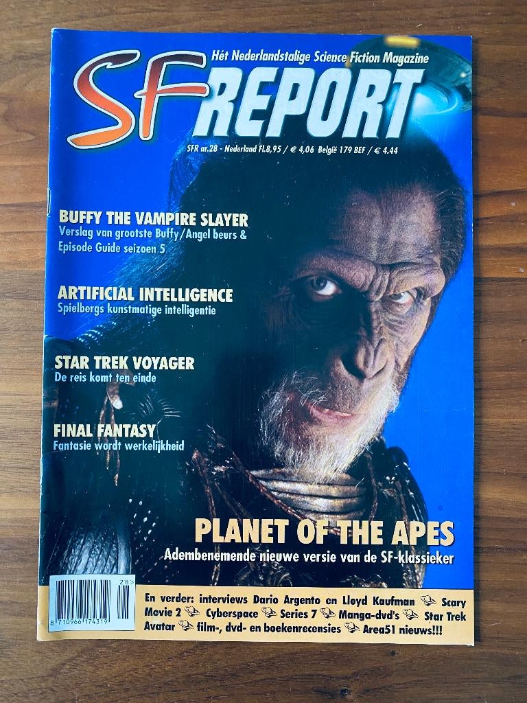 SF Report Magazine 28 (2001) | ‘Planet Of The Apes’ Cover, Boeken, Tijdschriften en Kranten, Ophalen of Verzenden, Zo goed als nieuw