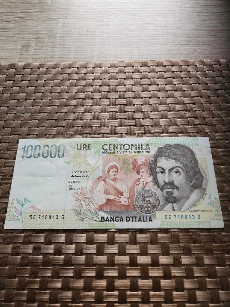 100 000 lire Italië, Ophalen of Verzenden, Italië, Los biljet