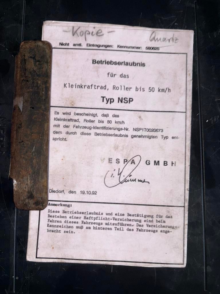 Piaggio quartz papieren, Motoren, Tuning en Styling, Ophalen