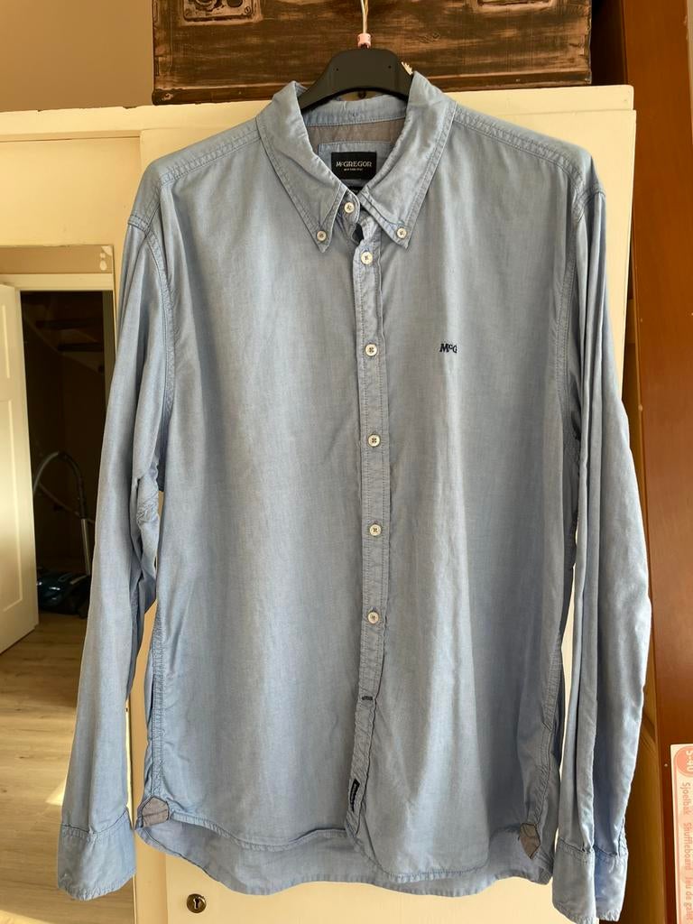 Mac Gregor XL overhemd, Ophalen of Verzenden, Zo goed als nieuw, Blauw, Halswijdte 43/44 (XL)