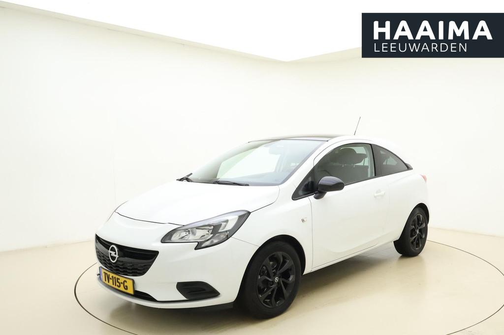 Opel Corsa 1.4 Black Edition | Navigatie | Airco | Cruise co, Voorwielaandrijving, Stof, Wit, Origineel Nederlands
