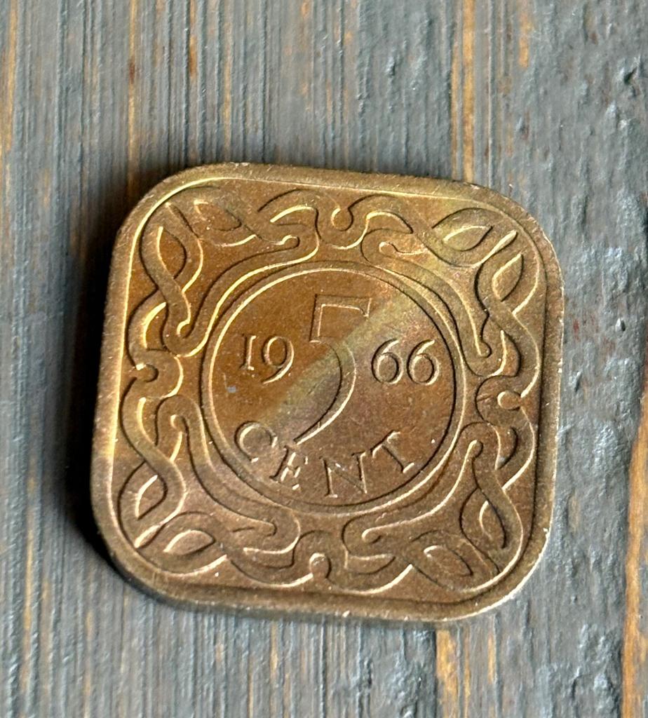 5 Cent 1966 Suriname, Ophalen of Verzenden, Koningin Juliana, 5 cent, Losse munt