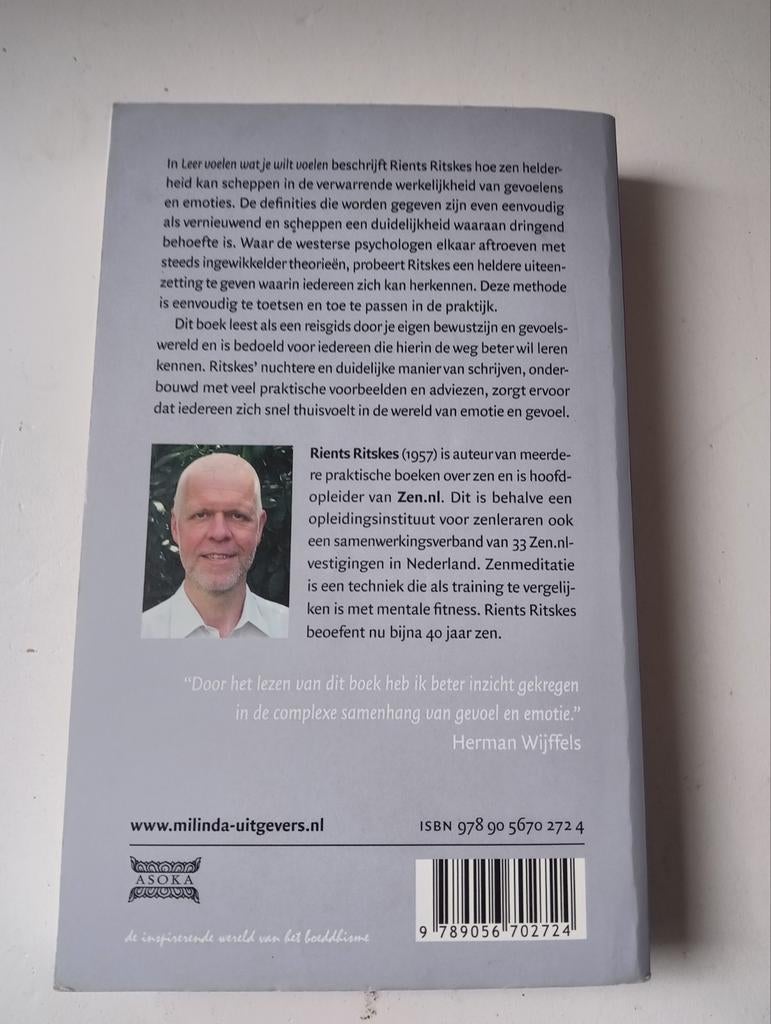 Rients Ritskes - Leer voelen wat je wilt voelen, Ophalen of Verzenden, Zo goed als nieuw, Rients Ritskes
