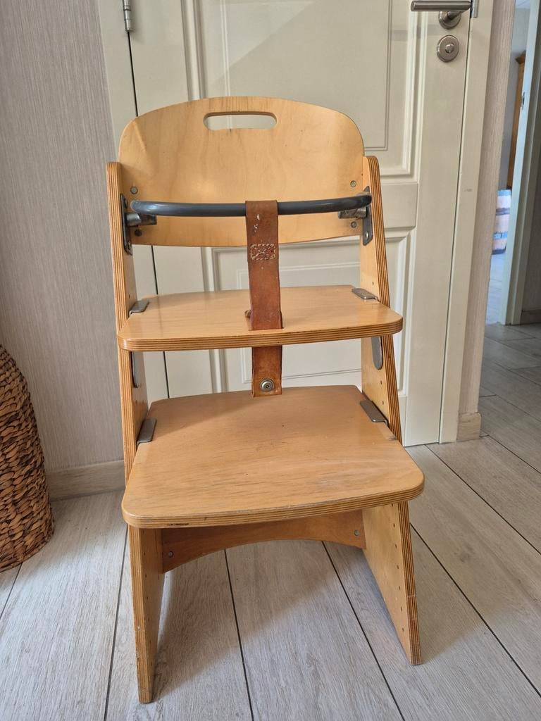 Houten meegroeistoel met wieltjes, Ophalen, Meegroeistoel