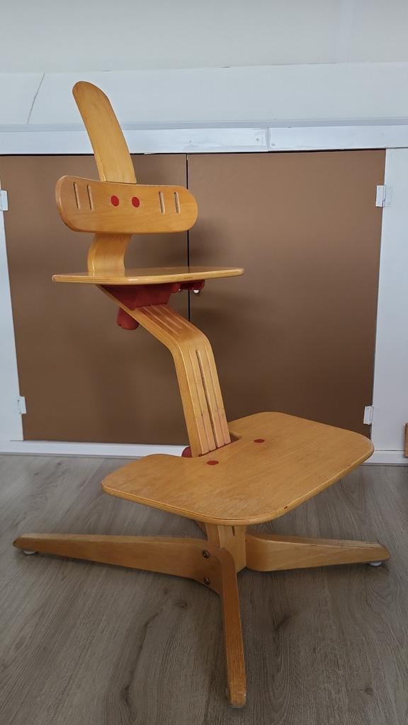 Vintage Stokke meegroei stoel ontwerp Peter Opsvik, Ophalen of Verzenden, Gebruikt, Meegroeistoel
