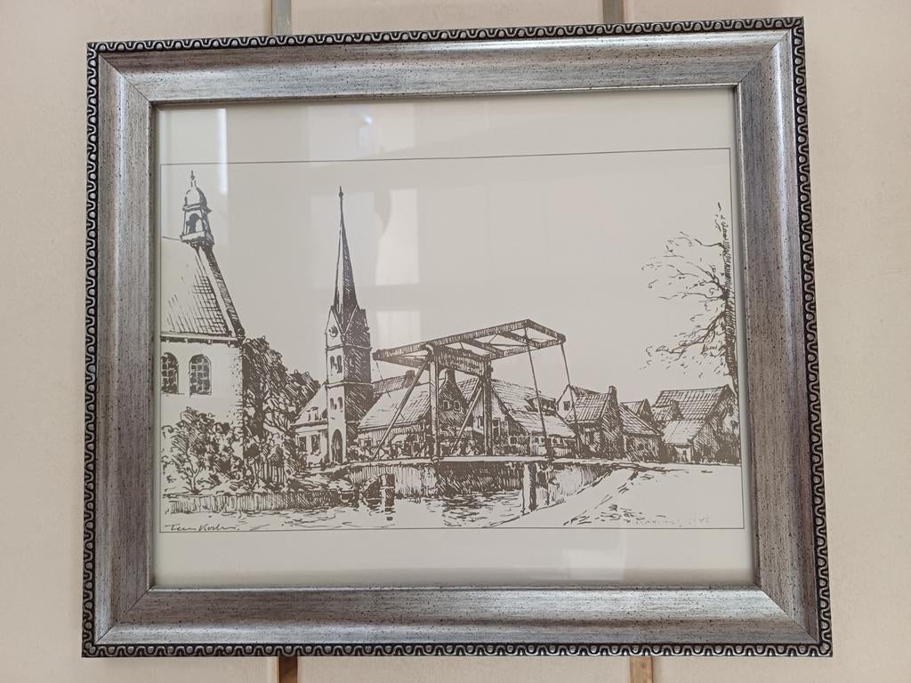 Twee tekeningen Zevenhoven in lijst, Ophalen