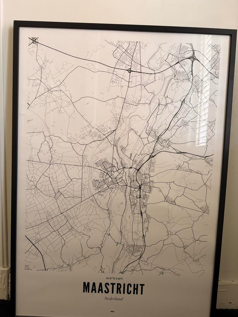 Wijck Maastricht schilderij (100x70), Ophalen, Gebruikt, Schilderij, 75 tot 100 cm