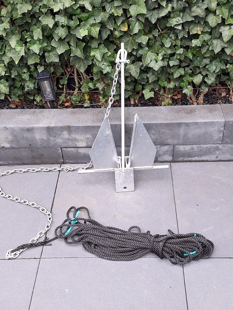 Anker 10 kg met 20 meter touw, Watersport en Boten, Ophalen of Verzenden