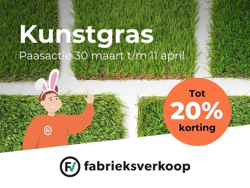 Kunstgras Paasactie I tot 20% korting | Fabrieksverkoop, Tuin en Terras, Gras en Kunstgras, Ophalen, Nieuw, 20 m² of meer, Kunstgras