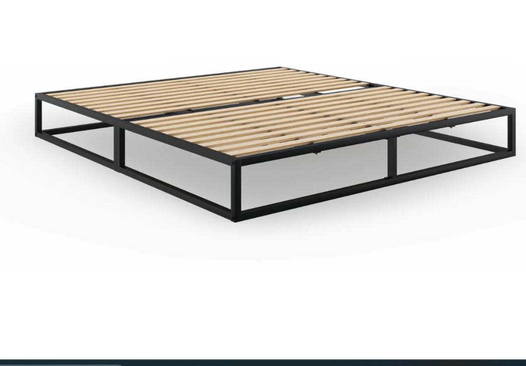 Emma metalen bed 160x200 cm – goede staat, Ophalen, Zwart, Tweepersoons, Zo goed als nieuw