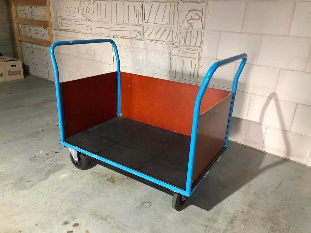 Stevige Eurokraft transportkar zware degelijke kwaliteit, 100 liter of meer, Ophalen, Zo goed als nieuw, Transportkar