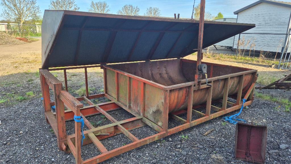 Afval container met klep, Ophalen, Gebruikt