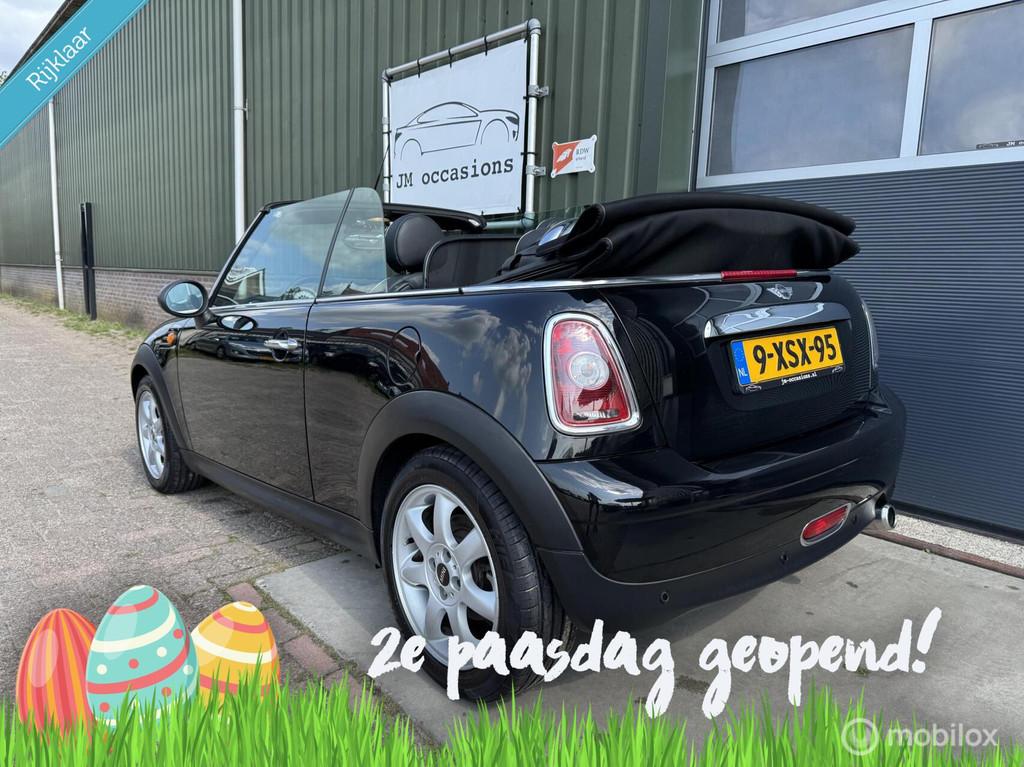 Mini Cabrio 1.6 Cooper|Airco|Leder|Cruise|Lm velgen|PDC|, Open dak, Gebruikt, 4 cilinders, Cabriolet
