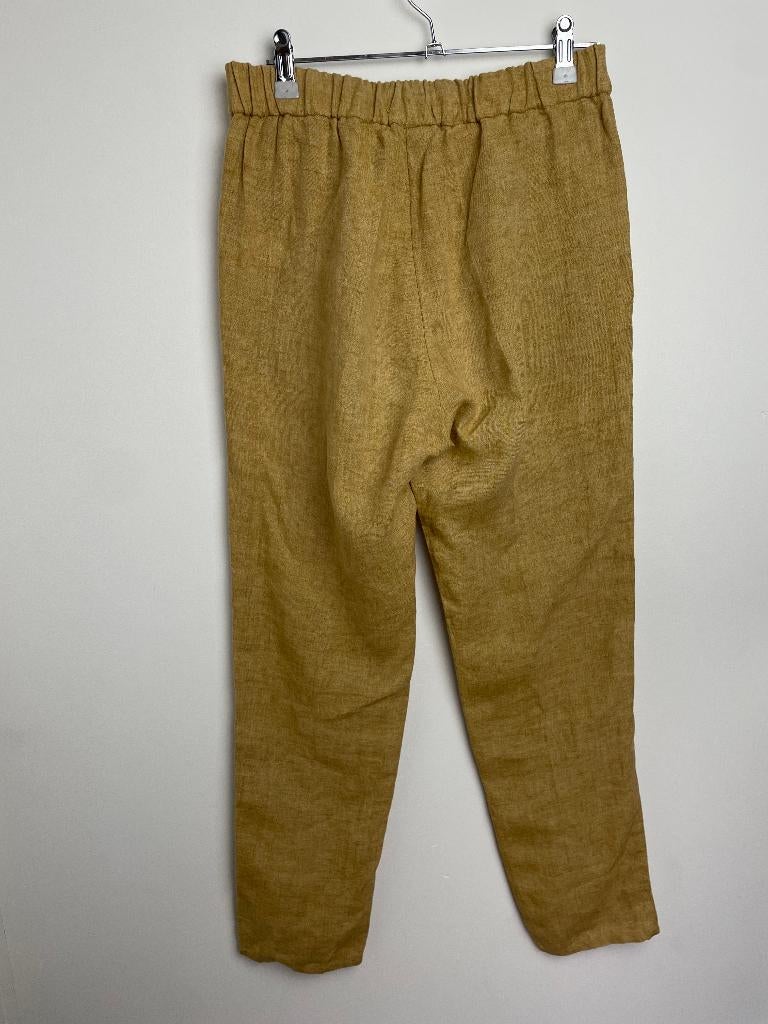 Diega Pacifio pull on pantalon linnen maat S, Maat 38/40 (M), 6 rue Béranger 75003 Paris, Eshop@diega.fr, Bruin