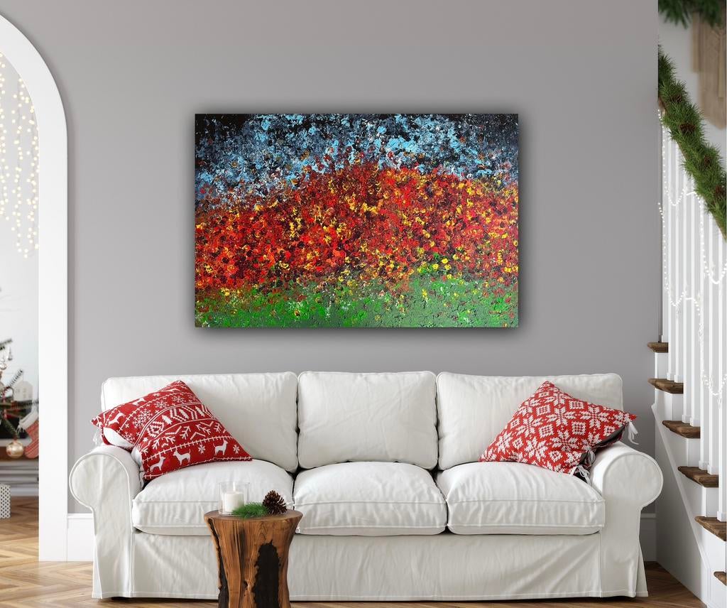 Groot abstract schilderij, alles eerste kwaliteit materiaal, Ophalen of Verzenden