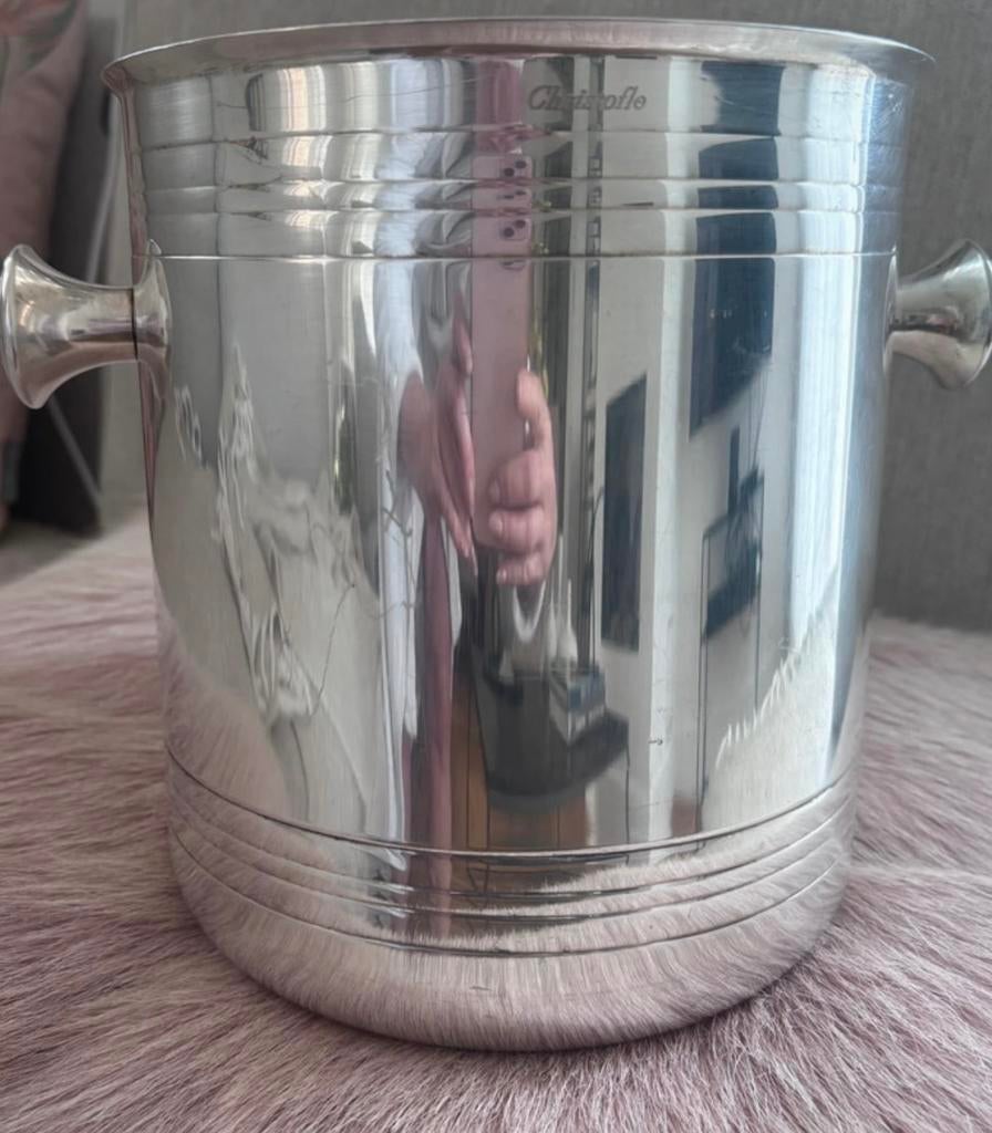Christofle zilveren ijsemmer wijnkoeler vintage, Ophalen of Verzenden, Gebruikt