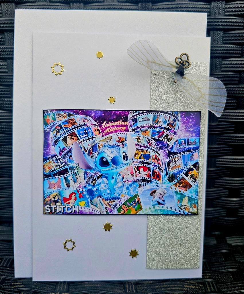 Stitch Kaart met sleutel, Verzamelen, Ophalen of Verzenden, Overige figuren, Beeldje of Figuurtje