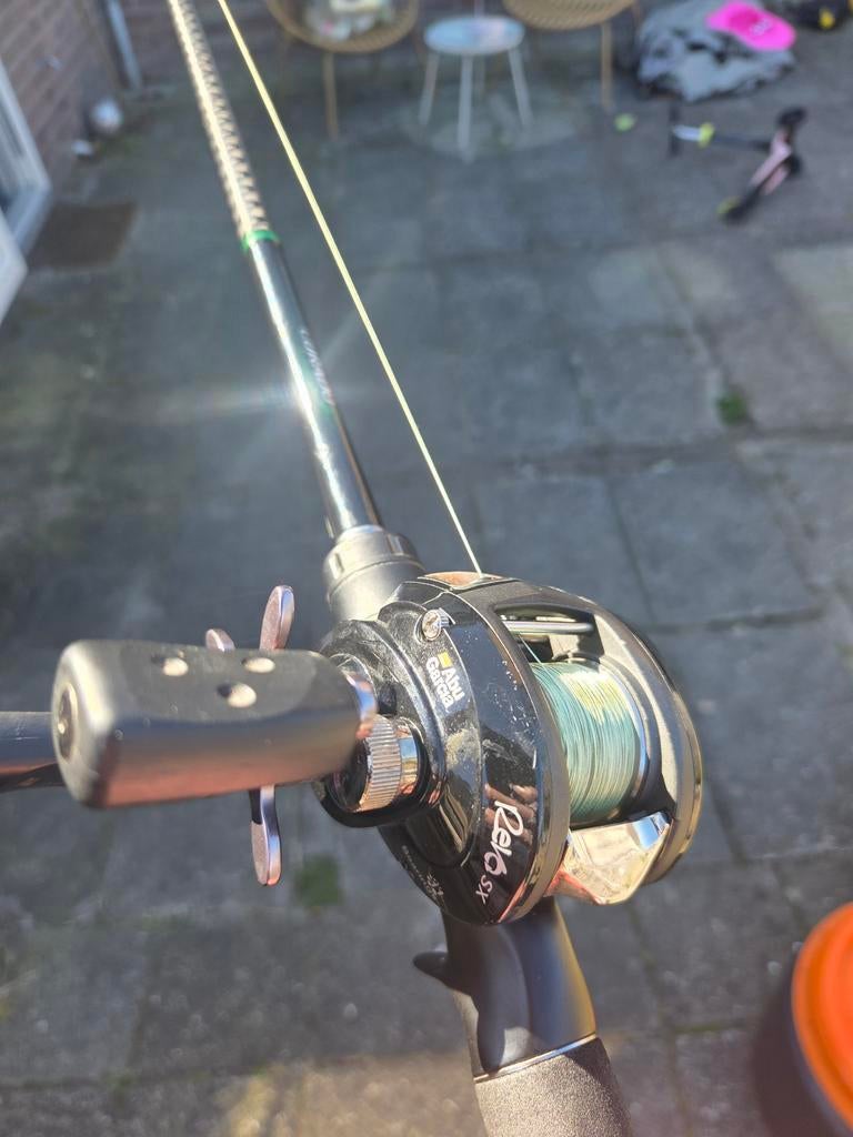 Shimano curado abu garcia sx, Ophalen of Verzenden, Werphengel