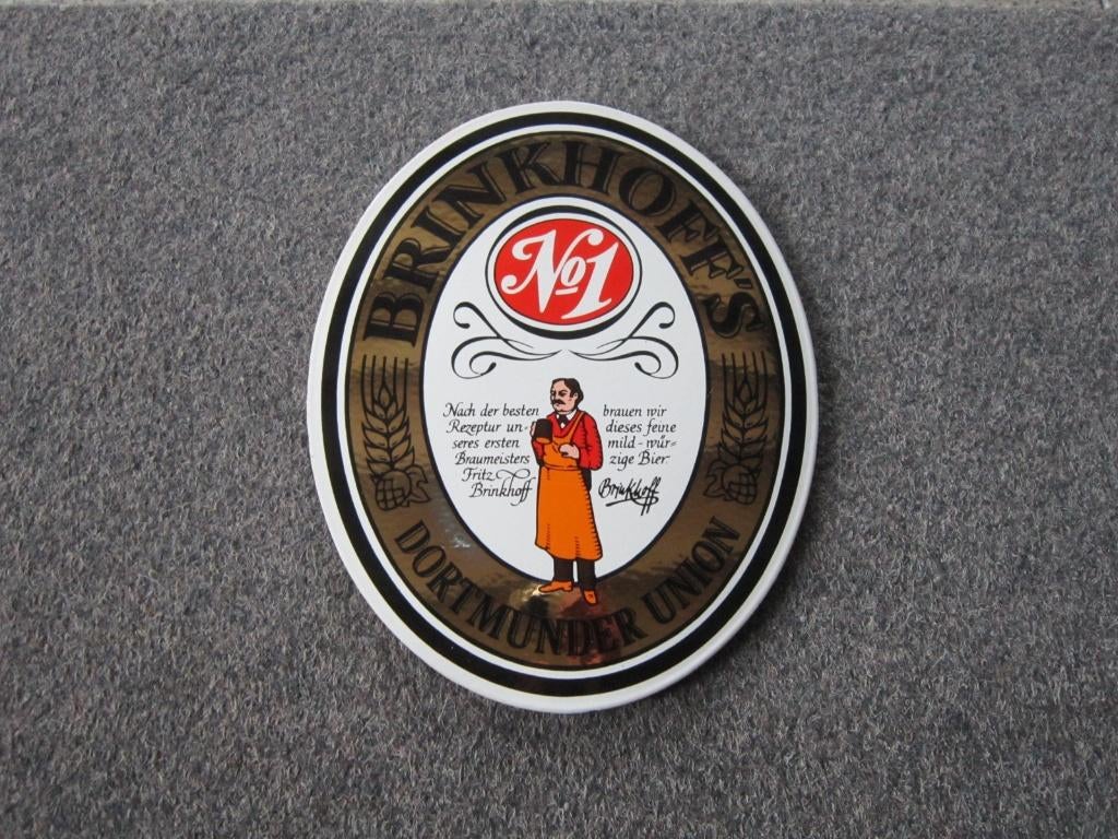 BRINKHOFFS BIER EMAILLE RECLAMEBORD, Ophalen, Gebruikt, Reclamebord, Plaat of Schild, Overige merken