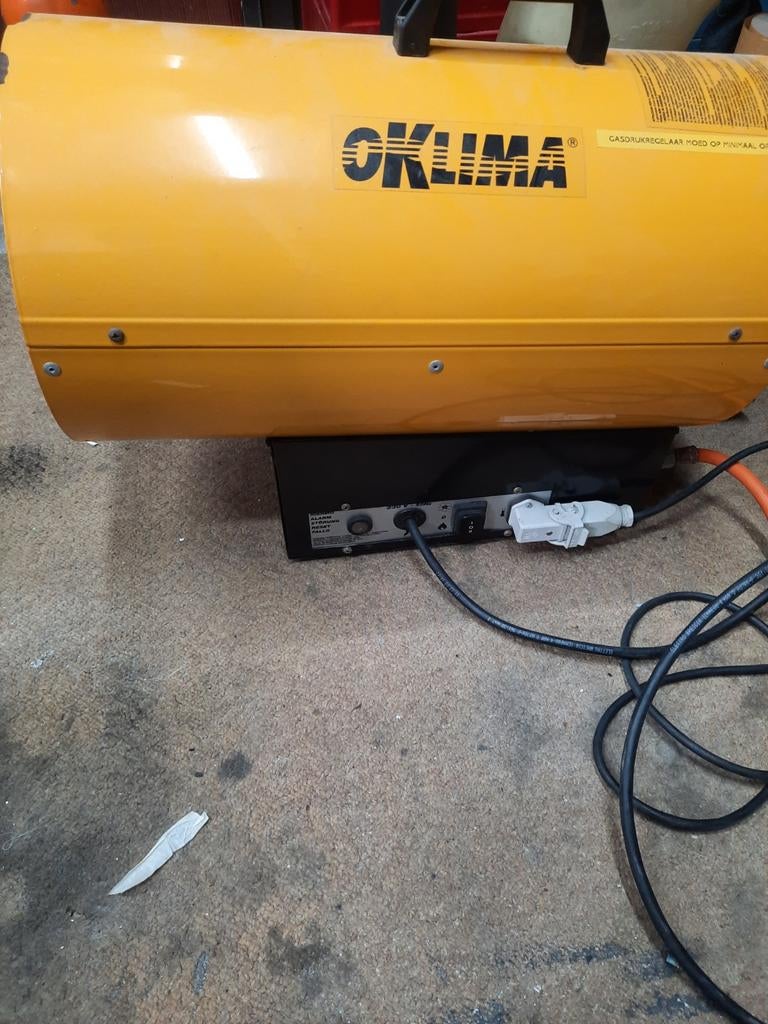 Oklima gasheater met thermostaat, Ophalen, Minder dan 60 cm, Minder dan 30 cm