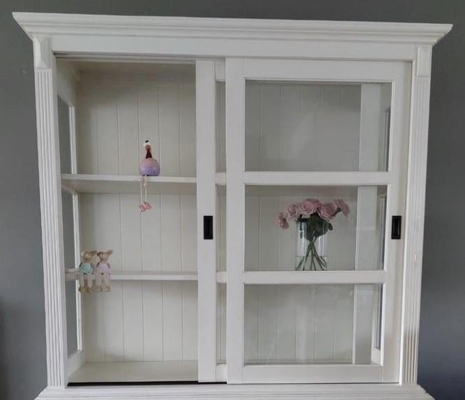 Bovenste gedeelte van buffetkast, Ophalen, Glas, 100 tot 150 cm, 50 tot 100 cm