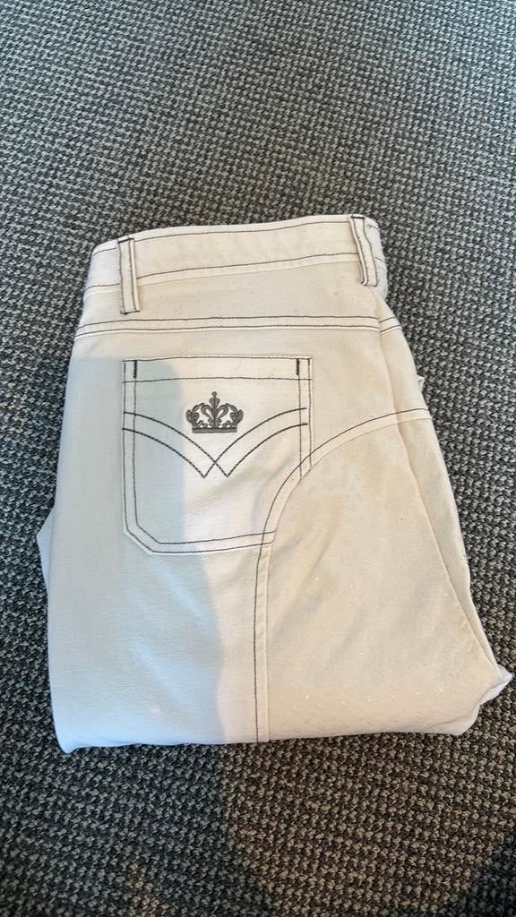 Witte wedstrijd broek kind maat 164, Dieren en Toebehoren, Paardrijkleding, Ophalen, Zo goed als nieuw, Dressuur, Bovenkleding