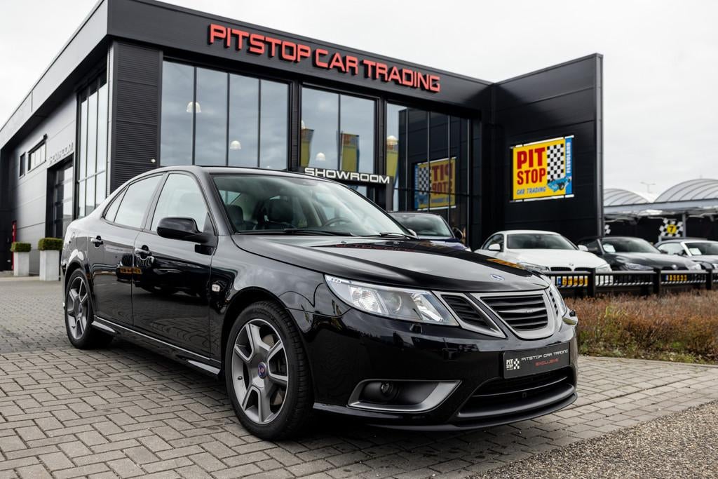 Saab 9-3 Turbo X 2.8 T V6, Memory, Zwitsers Bose, Nieuwstaat, Automaat, Gebruikt, Zwart, Stoelverwarming