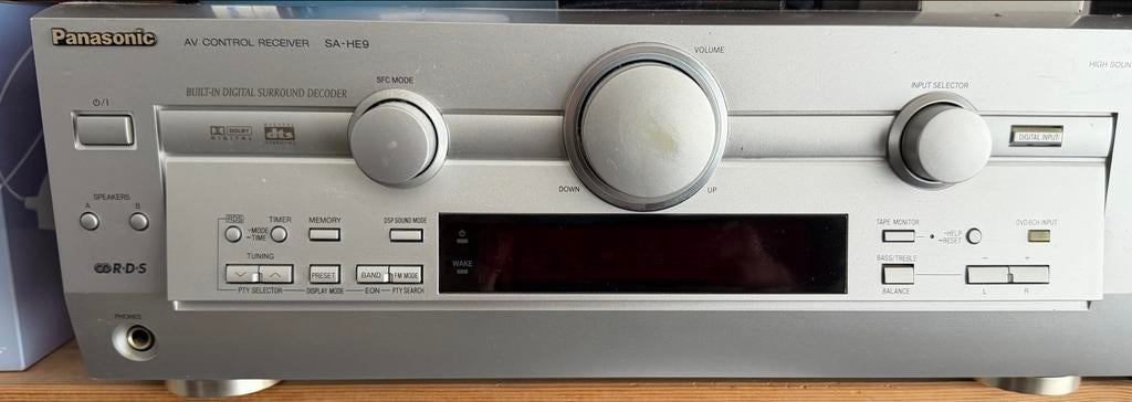 Vintage Panasonic AV receiver SA-HE9 met Akai boxen, Audio, Tv en Foto, Versterkers en Receivers, Gebruikt, 60 tot 120 watt, Stereo