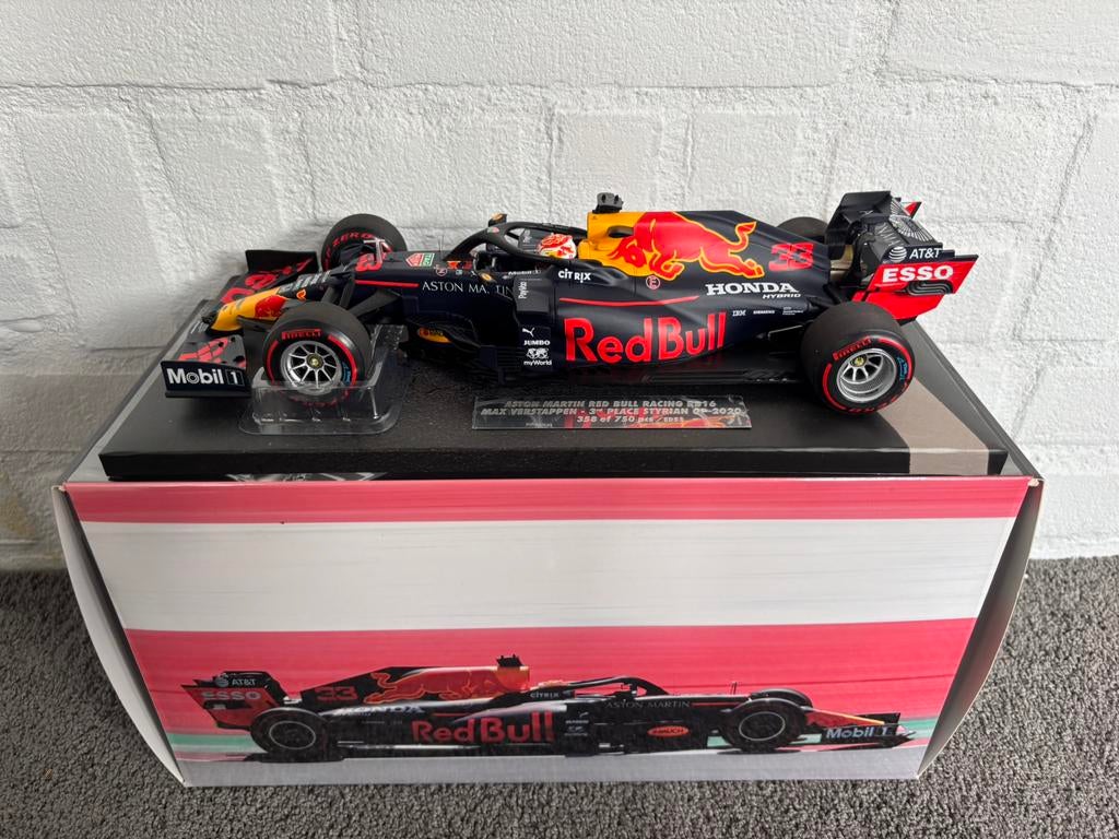 Max verstappen RB16 oostenrijk 2020 1:18 model, Ophalen of Verzenden, Zo goed als nieuw, Formule 1