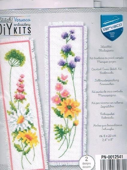 Cado vervaco borduurpakket set boekenleggers Bloemen  541, Ophalen of Verzenden, Nieuw, Handborduren, Borduurpakket