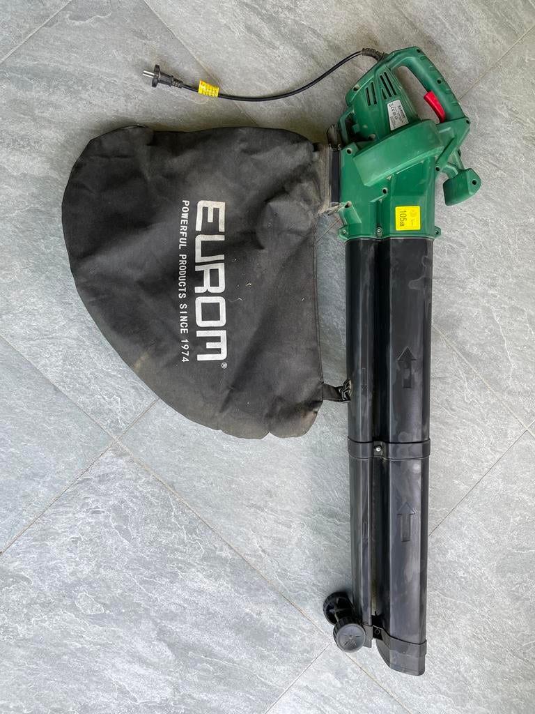 Eurom Bladblazer met zuig- en versnipperfunctie, Ophalen, Gebruikt, Handgedragen, Met opvangzak