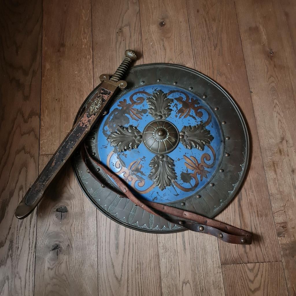 19e eeuwse theater schild en zwaard, Verzamelen, Ophalen, Overige soorten, Zwaard of Sabel