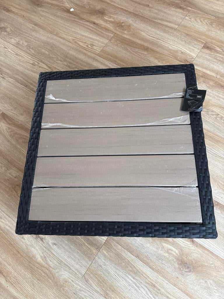 Royal Patio Polywood Bijzettafel - Nieuw 73 x 73 x 33 cm, Ophalen of Verzenden, Nieuw, Vierkant, Wicker