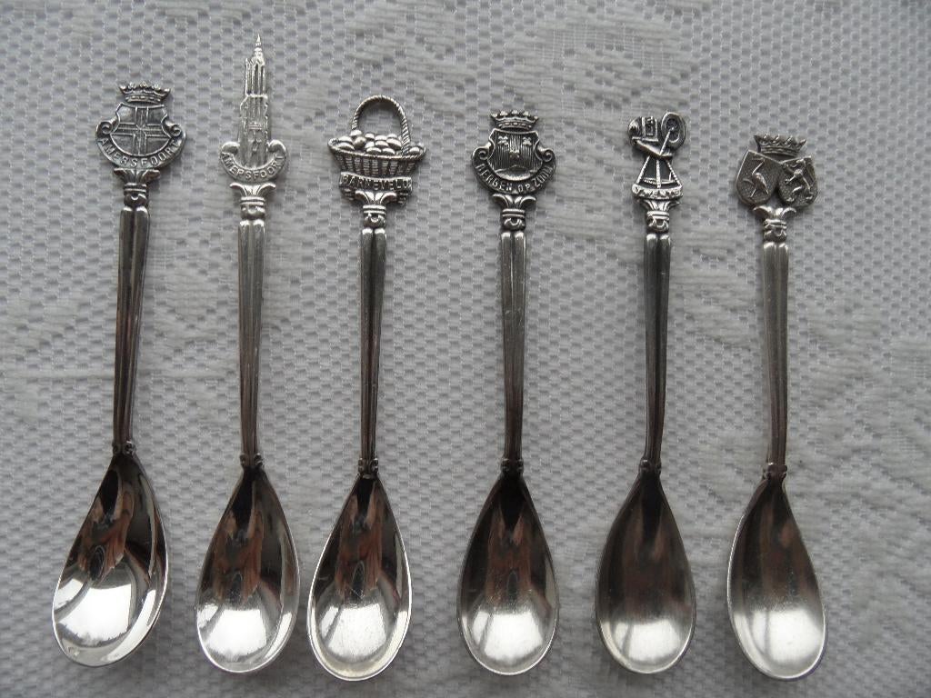 diverse verzilverde posthoorn lepeltjes, Ophalen of Verzenden