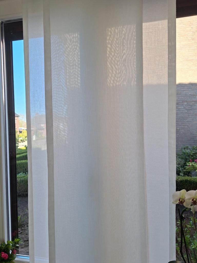 Paneelgordijnen, Huis en Inrichting, Stoffering | Gordijnen en Lamellen, Ophalen, Gebruikt, Wit, 50 tot 100 cm