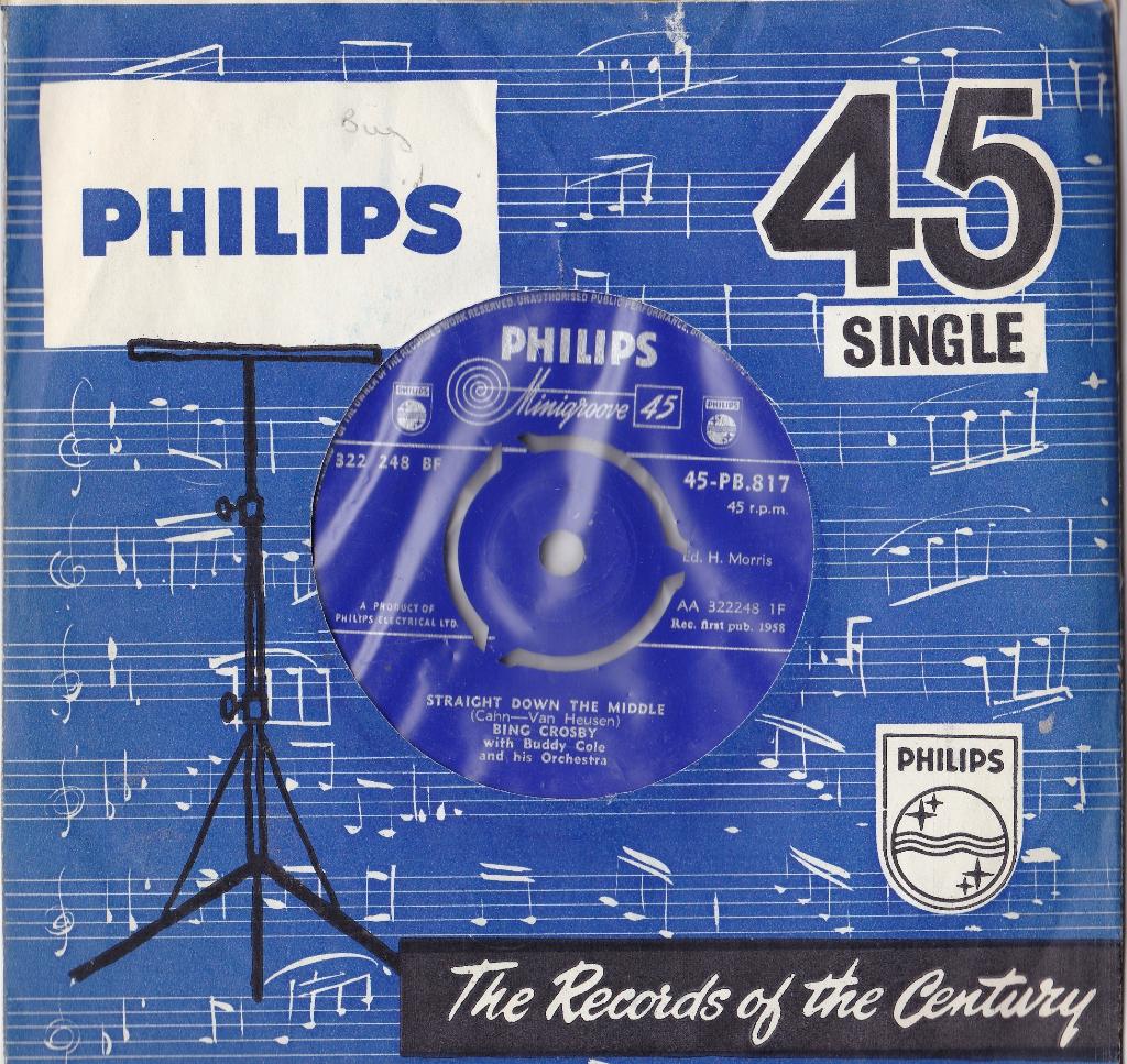 Bing Crosby, Buddy Cole ‎– Straight Down The Middle, 7 inch, Single, Ophalen of Verzenden, Zo goed als nieuw