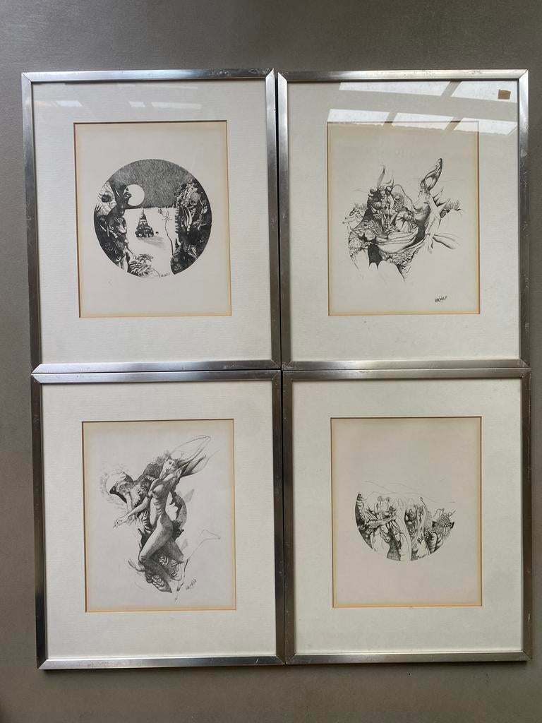 Victor Linford set van 4 gelimiteerde drukken, Antiek en Kunst, Ophalen of Verzenden