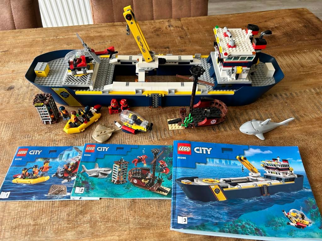 Lego City Oceaan Onderzoeksschip 60266, Ophalen of Verzenden, Zo goed als nieuw, Complete set, Lego