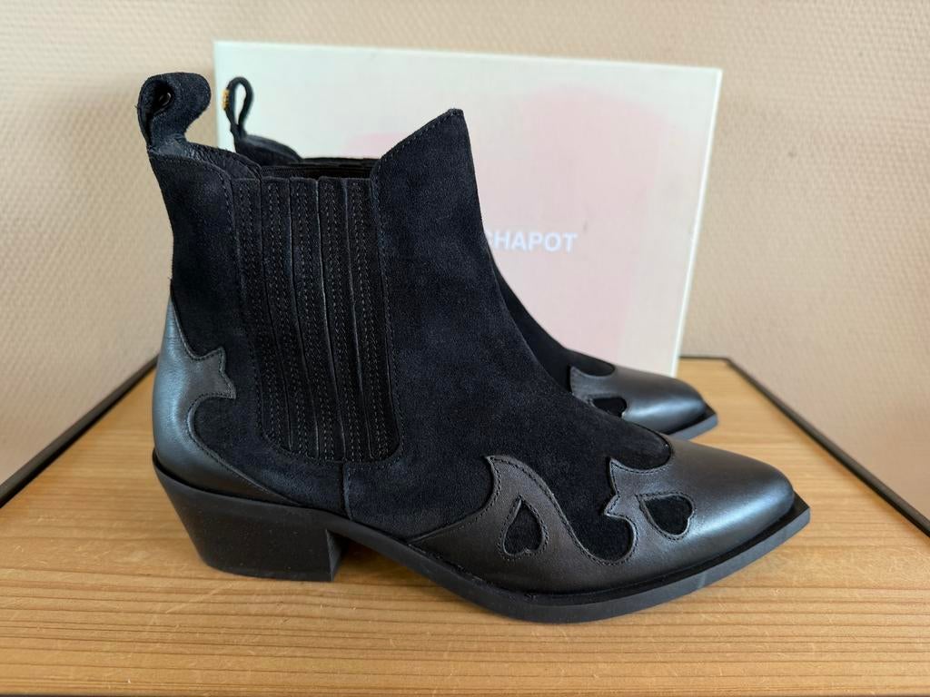 Nieuw! Fabienne Chapot Leren Laarzen 40, Kleding | Dames, Schoenen, Zwart, Lage of Enkellaarzen, Nieuw, Ophalen of Verzenden