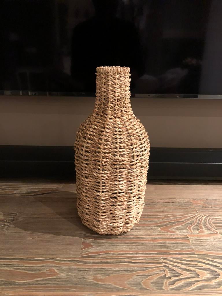 Nieuw!! Rotan sier vaas fles vorm mooi voor te decoreren, Overige materialen, Overige kleuren, Nieuw, Ophalen of Verzenden